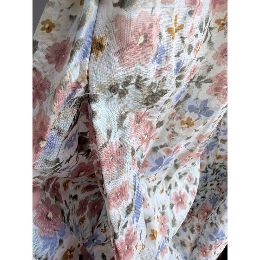 Mable Floral Puff Sleeve Smocked Mini Dress Size M Cottagecore - Picture 6 of 8